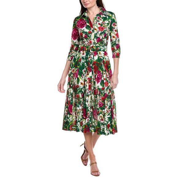 Samantha Sung WomensAudrey 4 Shirtdress White
